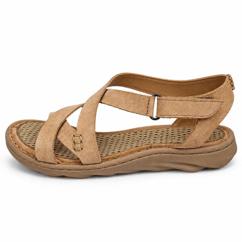 Born 8 Trinidad Sport Sandals Tan Leather Strappy Comfort Walking Gorpcore Boho